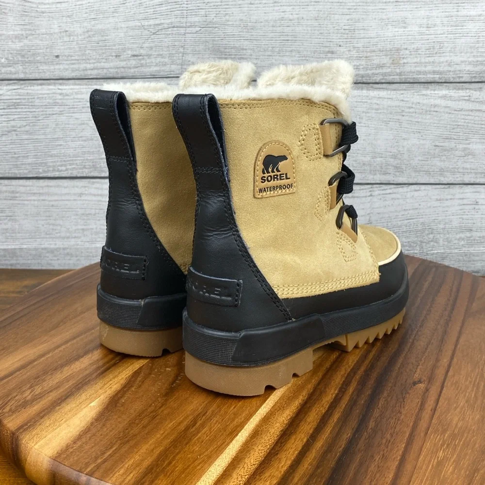 Sorel Tivoli IV Waterproof Tan Lace Up Winter Boot NL3425-373 Women’s Size 6.5